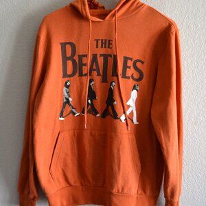 THE BEATLES APPAREL - THE BEATLES HOODED FLEECE RUST ORANGE -pre-owned